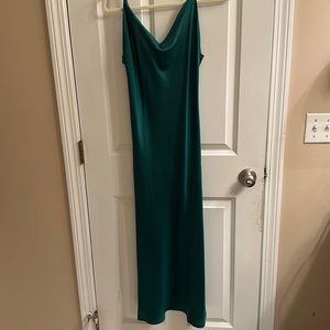 Emerald green slip dress